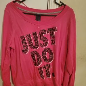 Nike Crewneck Sweatshirt; size XL women's; dark fuschia